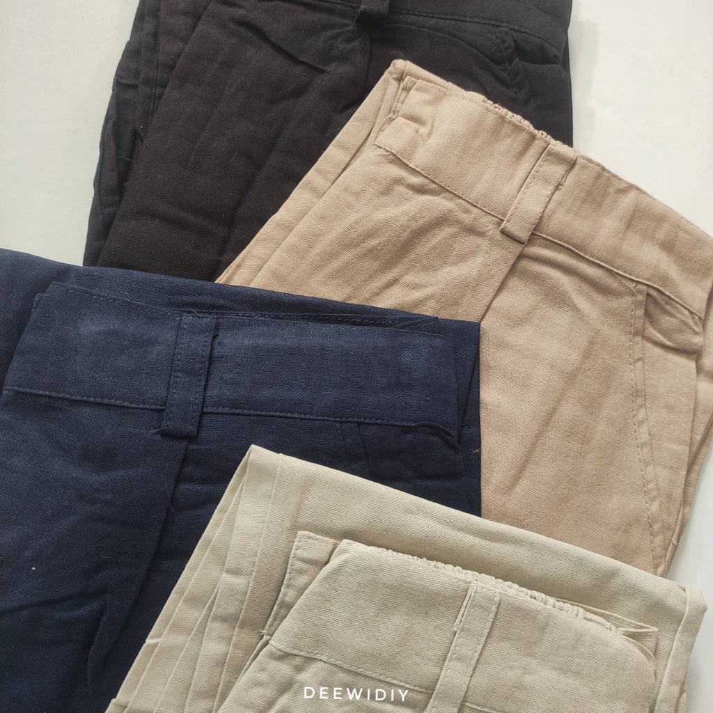 CELANA PANJANG WANITA BAHAN KATUN UNTUK FORMAL DAN CASUAL - GIO PANTS DEEWIDIY