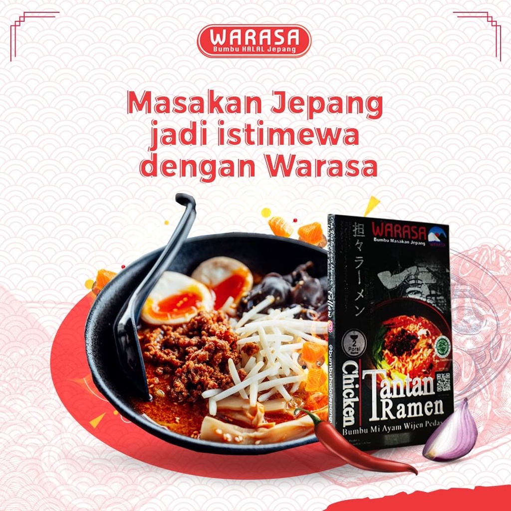 WARASA Bumbu Ramen Chicken Shoyu Instan 60 g Halal │ Tantan Shio