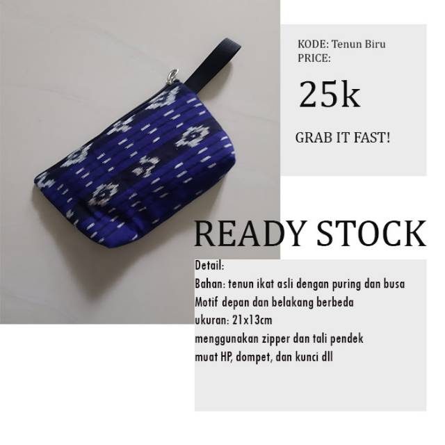 Pouch dompet tenun ikat etnik murah