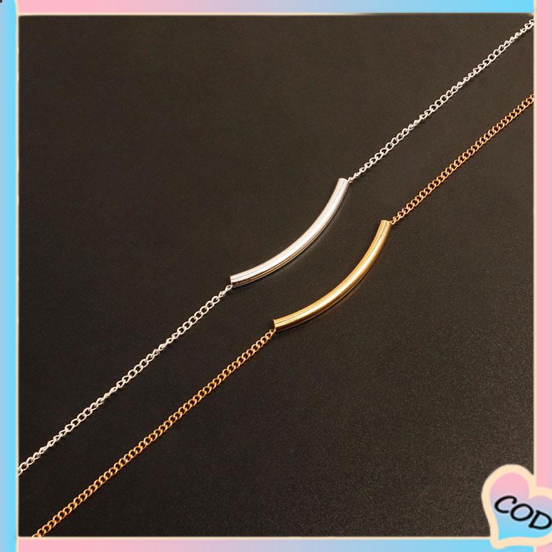 COD❤️ Vintage Fashion Metal U Tube Anklet Beach Summer Alloy Anklet-A.one