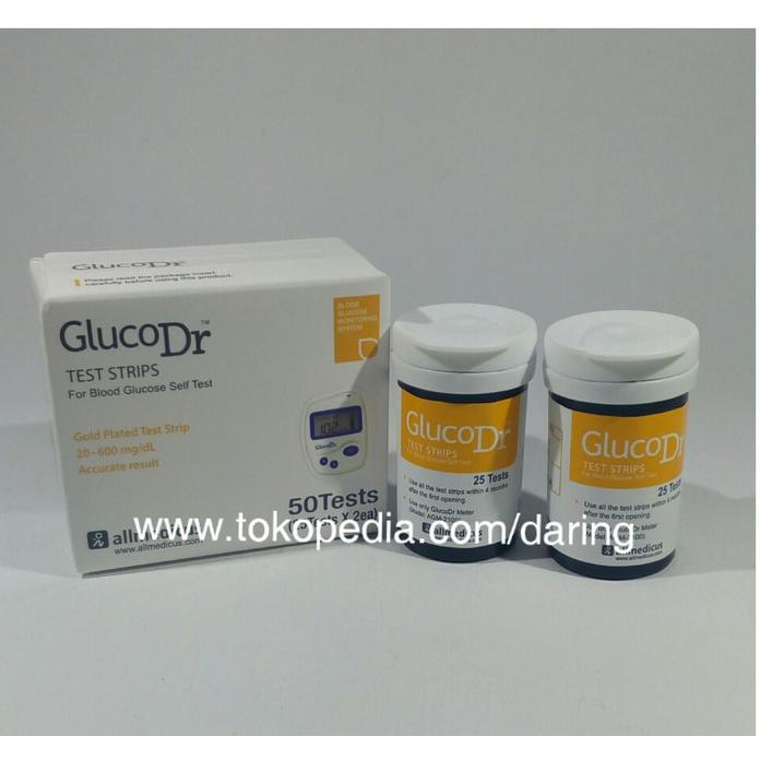 

Gluco Dr Bio Sensor 8, Strip Gula Darah Isi 50 Strip