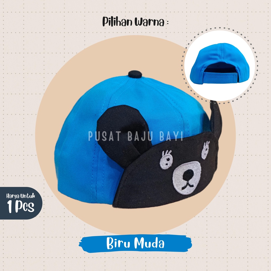 Topi Bayi Baseball Anak 1 sd 3 Tahun Hat Baby BEAR Dua Warna Kualitas Impor