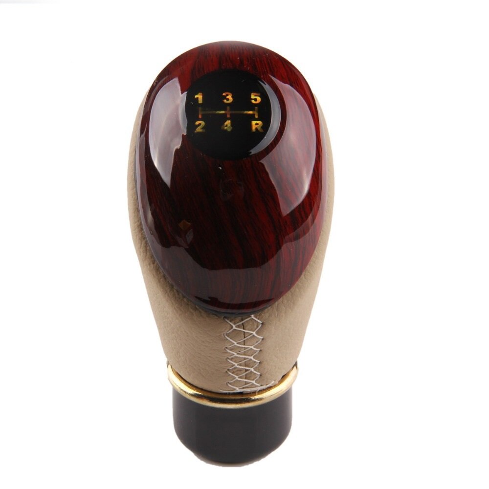 Shift Knob Universal Knop Gear Knob Kayu Type R Tuas Gigi Perseneling Transmisi Mobil Manual