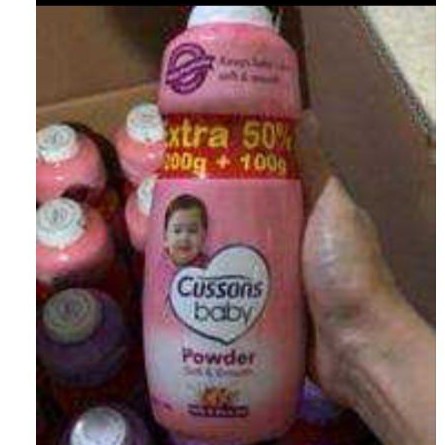 Bedak Bayi Cussons Baby Powder 200gr Extra Isi 100gr