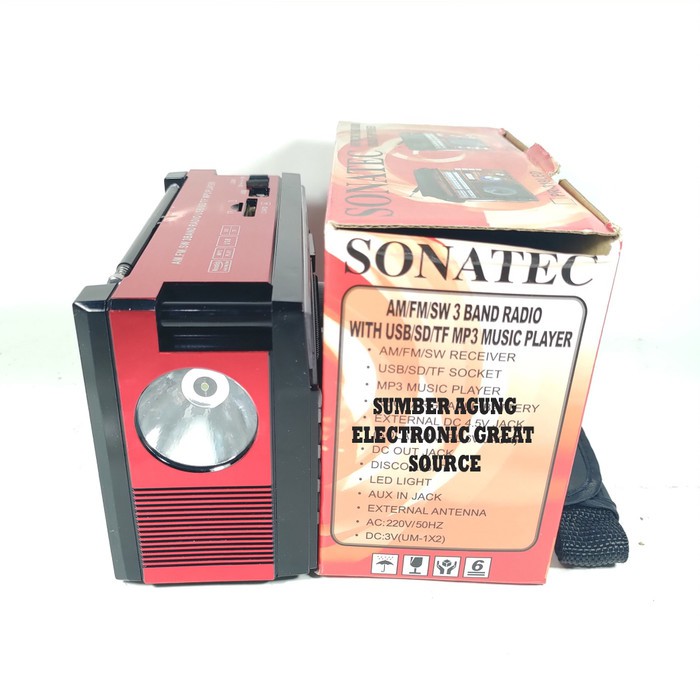 Sonatec PR320LED 320 PR320 Speaker Radio Senter AM FM SW 3Band