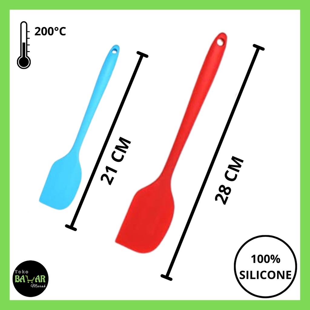 Spatula Sodet Silicone Memasak Baking Spatula Pencampur Mentega / Spatula Silikon Tumis Multifungsi