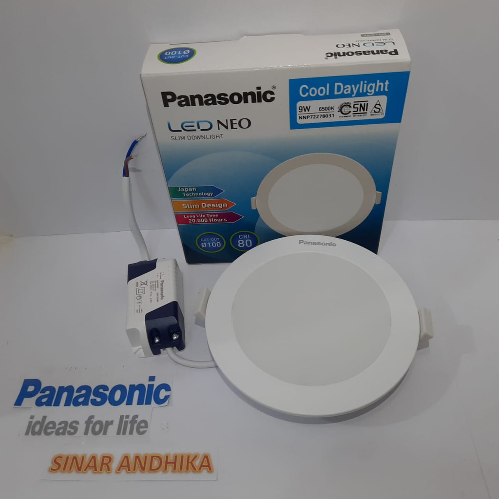 LED SLIM DOWNLIGHT PANEL 9 WATT PANASONIC NNP 72278/NNP 72272