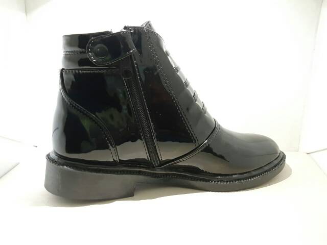 Sepatu boots PDL TNI hitam kilap