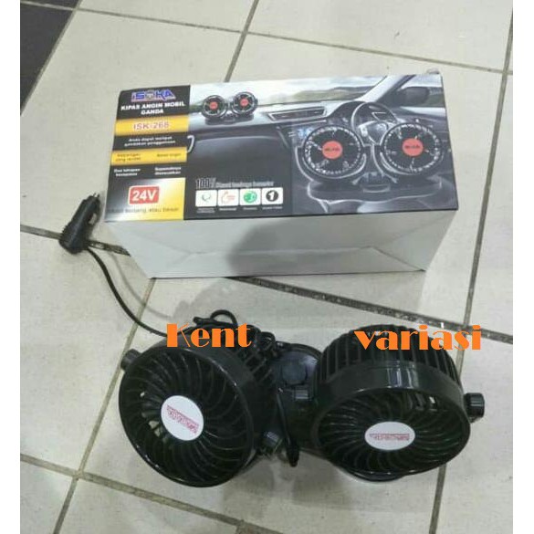 KIPAS ANGIN MOBIL ISOKA DOUBLE FAN MOBIL Universal