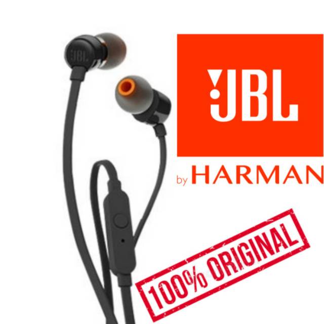 JBL T110 GARANSI RESMI IMS Original Earphone Headset Bass Handset Headphone Harman