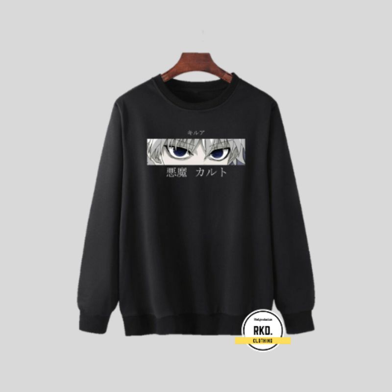 Jaket Hoodie Sweater Crewneck Anak Laki Laki Anime Killua Umur 9-12 Tahun