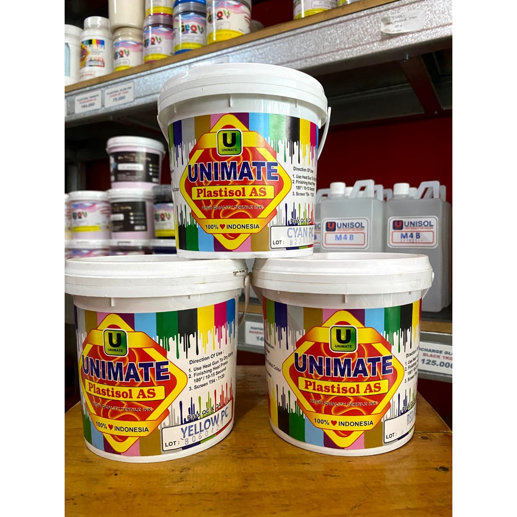 

Unimate Plastisol AS seri PC Simulated Colour Raster Kemasan 1Kg