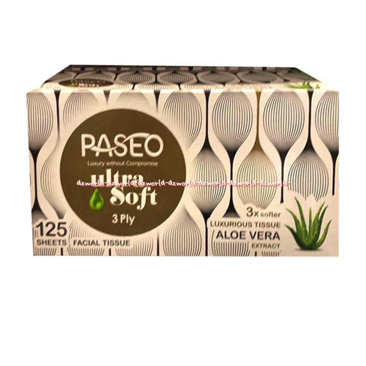 Paseo Ultra Soft 3ply 125sheet Facial Tissue Aloe Vera Tissue Wajah Muka Kemasan Kotak Box Tisu Tissu