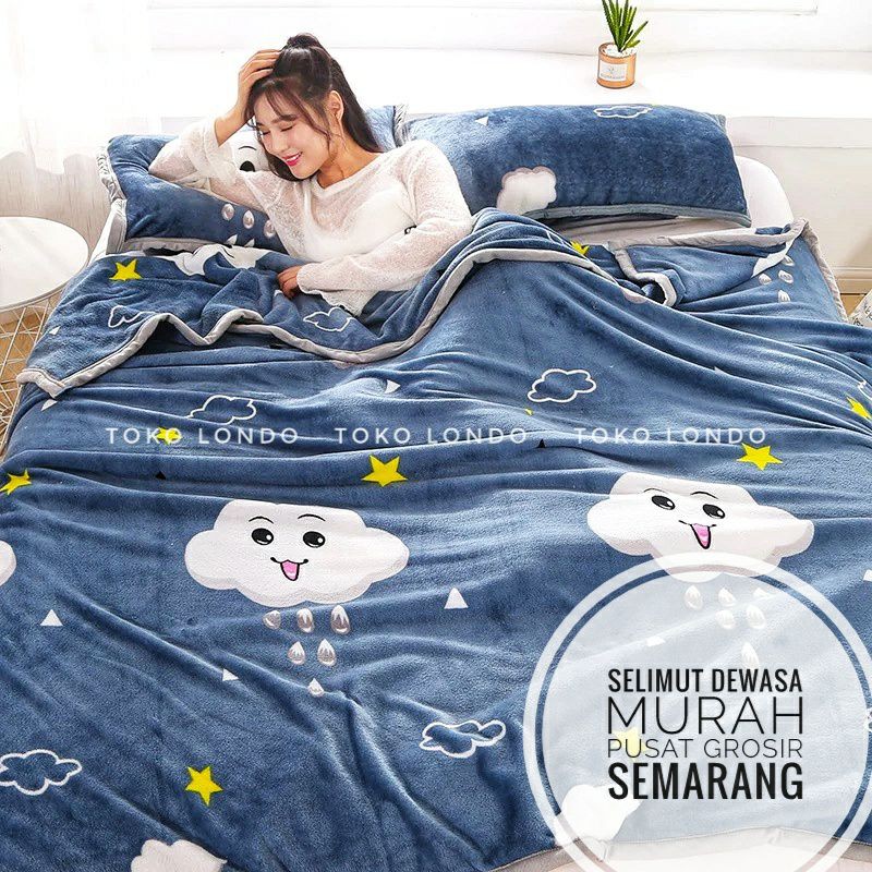 Selimut Dewasa Murah Anna D Z 500gr Uk150x200cm Bulu Halus Tebal Lembut Star Cloud Cow Leopard Shopee Indonesia