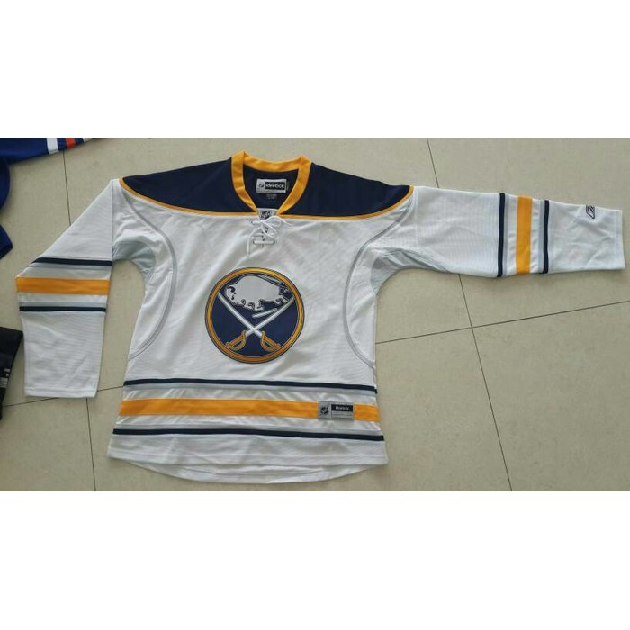 Jersey ORI Reebok women Putih NHL Klub Buffalo Sabres ukuran L