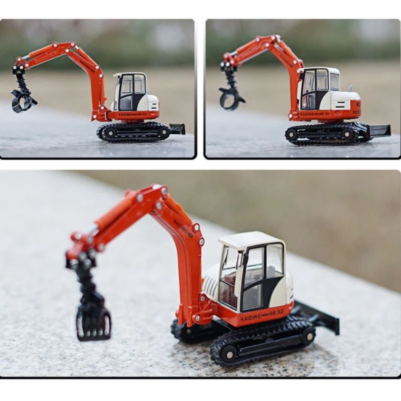 Miniatur Alat Berat KDW Compact Excavator Diecast Kaidiwei Skala 1:50