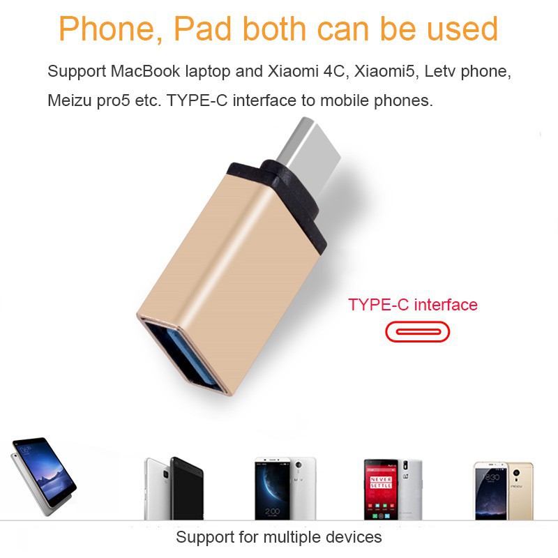 USB Type C to USB 3.1 OTG converter metal bisa colok flashdisk Taffware Bastec A2 jnp