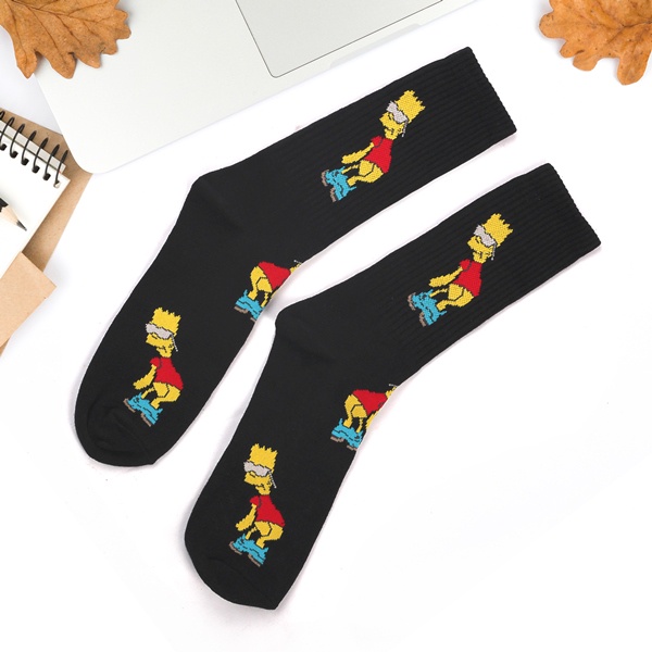 KAOS KAKI PANJANG THE SIMPSONS HITAM ORIGINAL 553