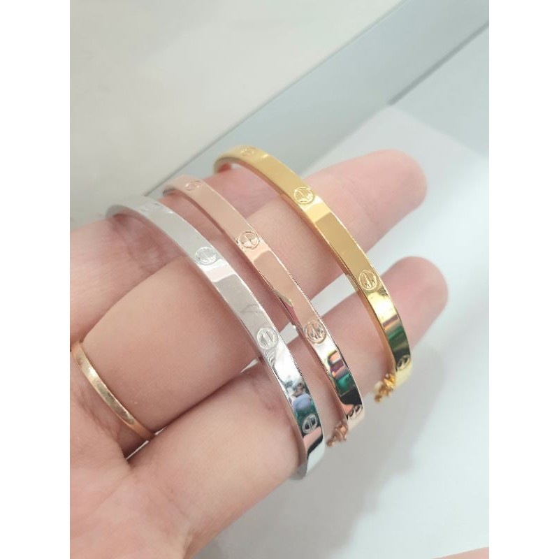 GELANG MAS 375 || GELANG CARTIER 3 WARNA ASLI 375