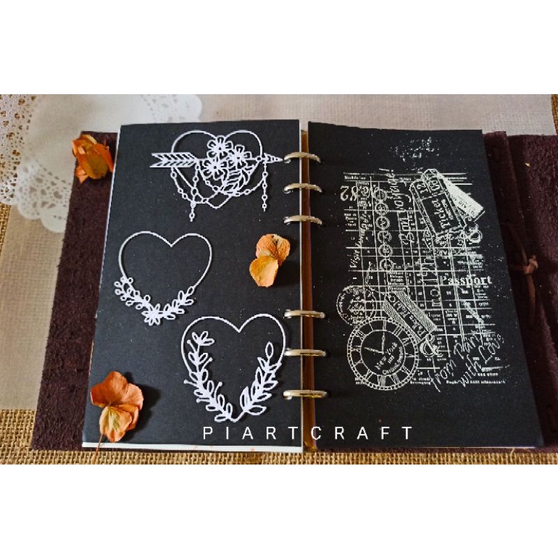 

frame heart - DIY scarpbook / journal / diary / hiasan bible journal