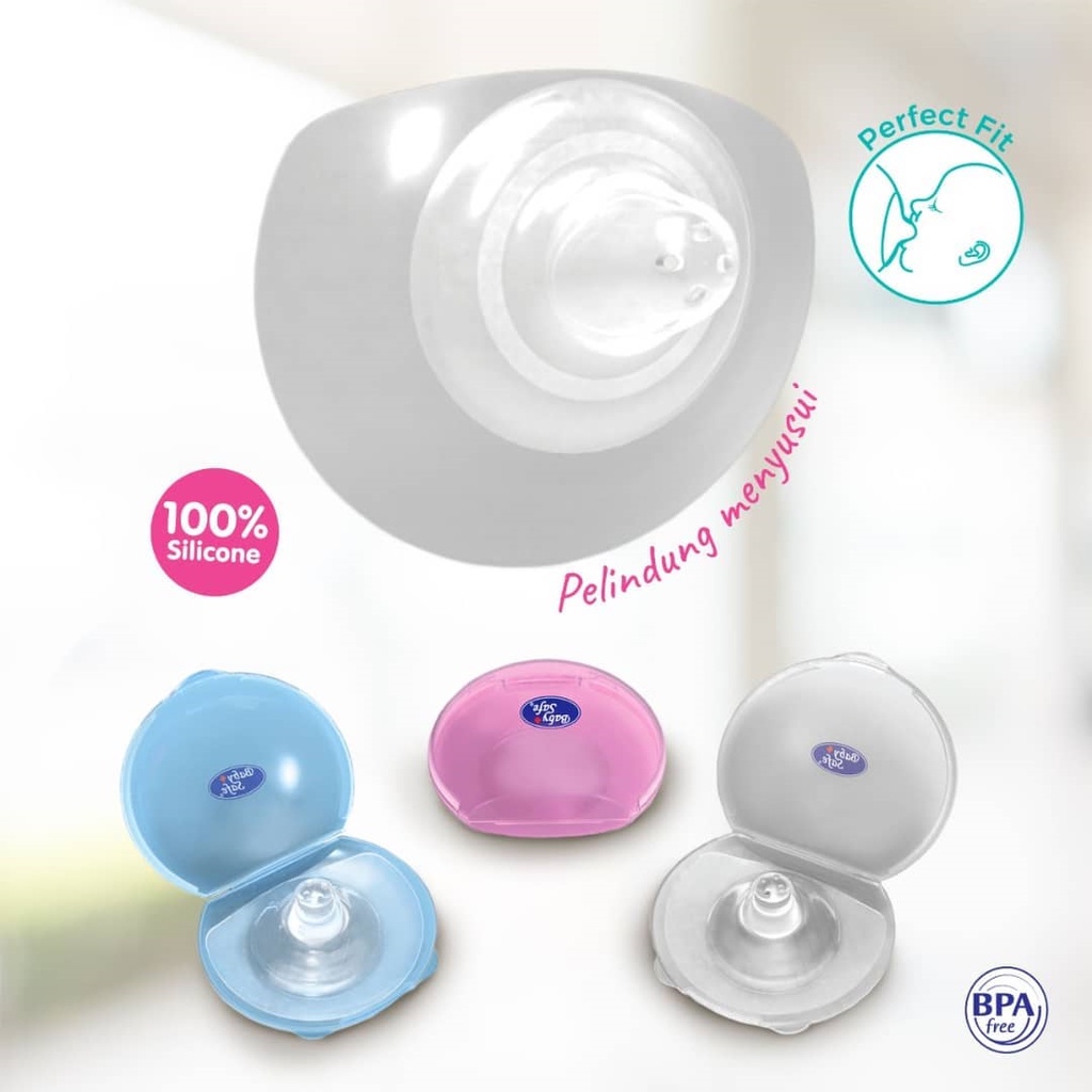 Baby Safe Pelindung Puting Menyusui Breast Nipple Shields BPM04