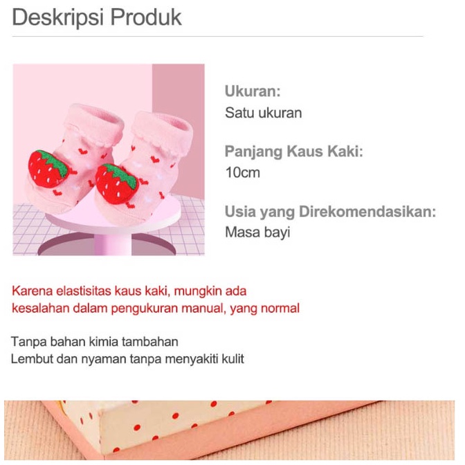 Kaos Kaki Anak Bayi Anti Slip Karakter Boneka 3D Kaos Kaki Anak Perempuan Laki Laki Motif Kartun 3D Lucu Baby Socks Kids Cut