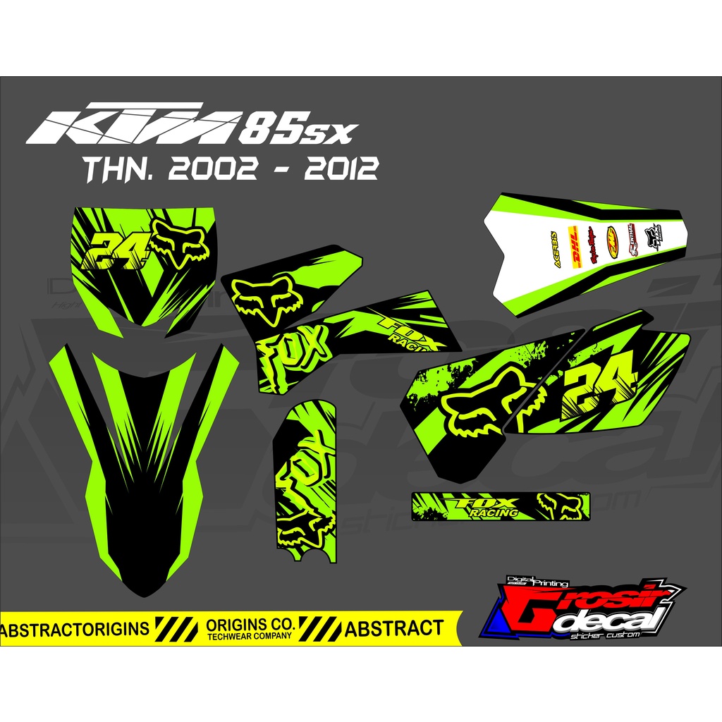 DECAL STICKER KTM 85 OLD KUNING STICKER KTM 85 KUNING