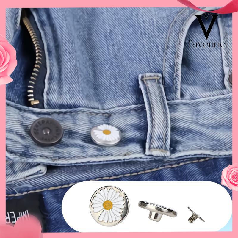 [COD]Jeans yang Dapat Dilepas Jenis Sekrup Penyesuaian Pinggang Tombol Logam Universal-FA