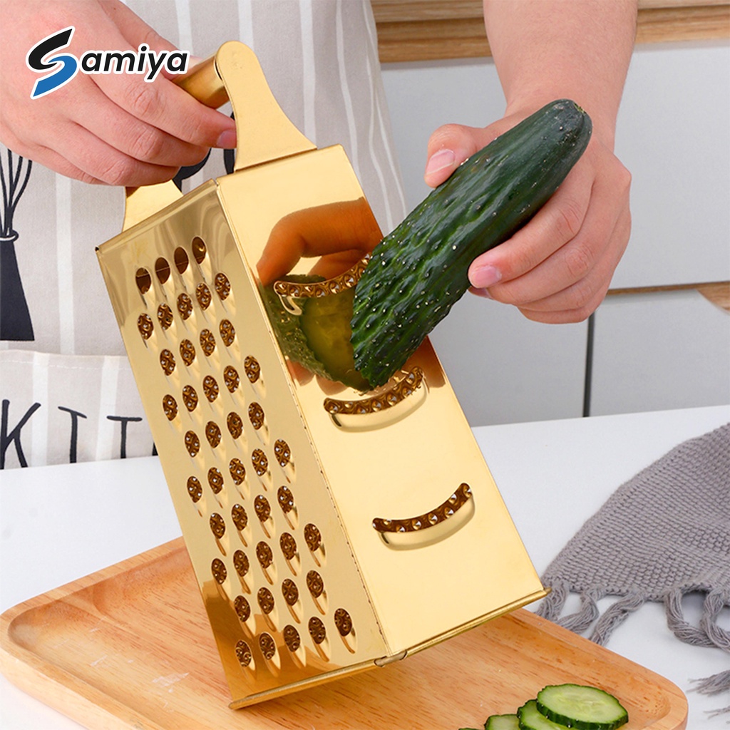 parutan multifungsi 4 sisi / parutan warna stainless / food grater