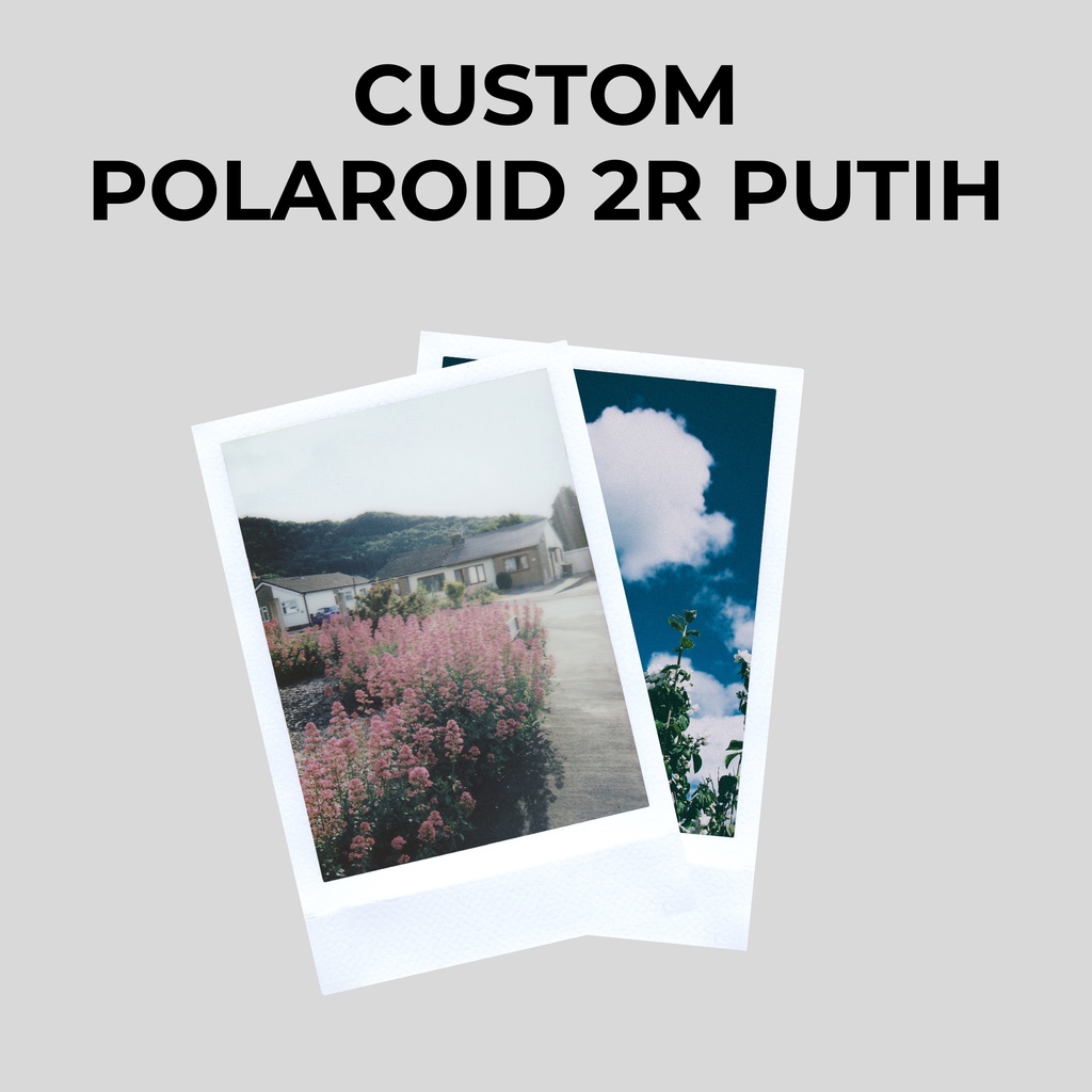 Cetak foto polaroid custom instan polaroid 2R PUTIH