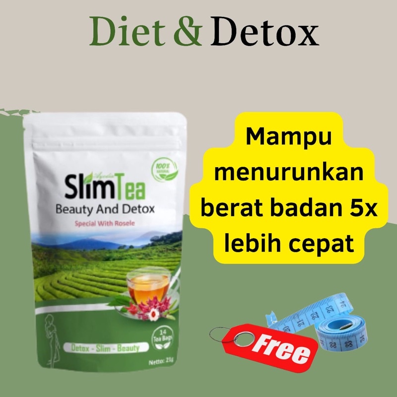 TERLARIS TEH DIET PELANGSING DETOX PELUNTUR LEMAK BADAN HERBAL ALAMI  OBAT JAMU DIET DAUN JATI CINA 
