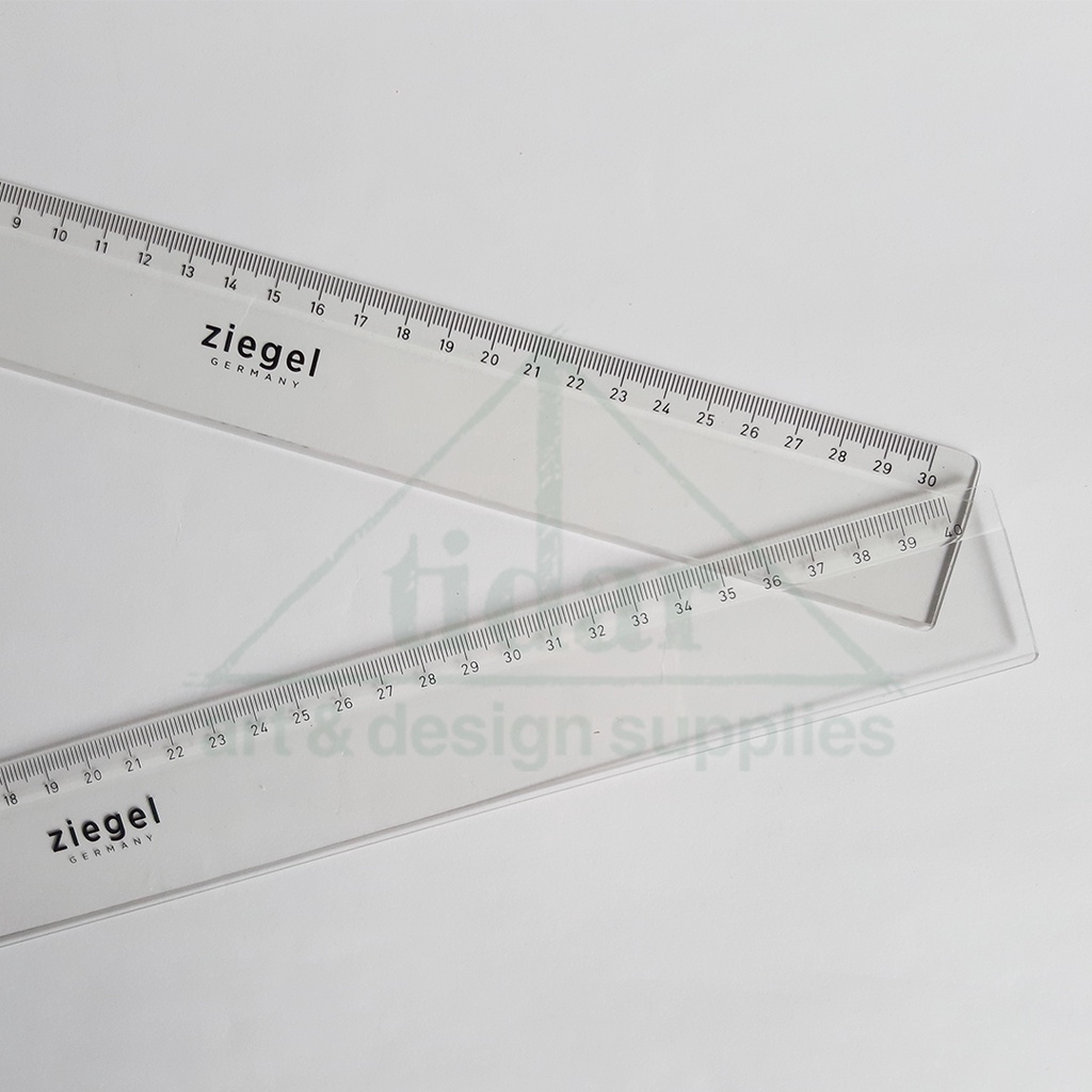 Penggaris Ziegel Panjang 30 CM / 40 CM - Mistar Plastik Germany
