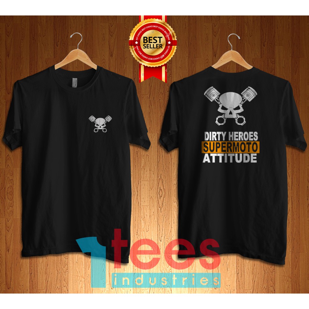 TSHIRT KAOS BAJU SUPERMOTO ATTITUDE PREMIUM