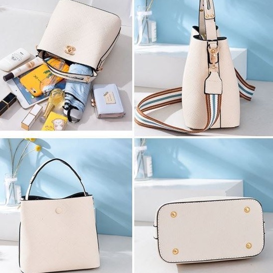 K8707 - BEIGE/BLACK/BLUE/LIGHTGRAY/PINK - TAS SLEMPANG JINJING TOTEBAG HANDBAG TAS WANITA FASHION IMPORT MODIS ELEGAN TERMURAH TERLARIS TERBARU BAGSTORE JAKARTA TAS BATAM B822 CR7273 VC85821 ZC8718 LT1424 BQ2302 EL213 B18 KPC8707