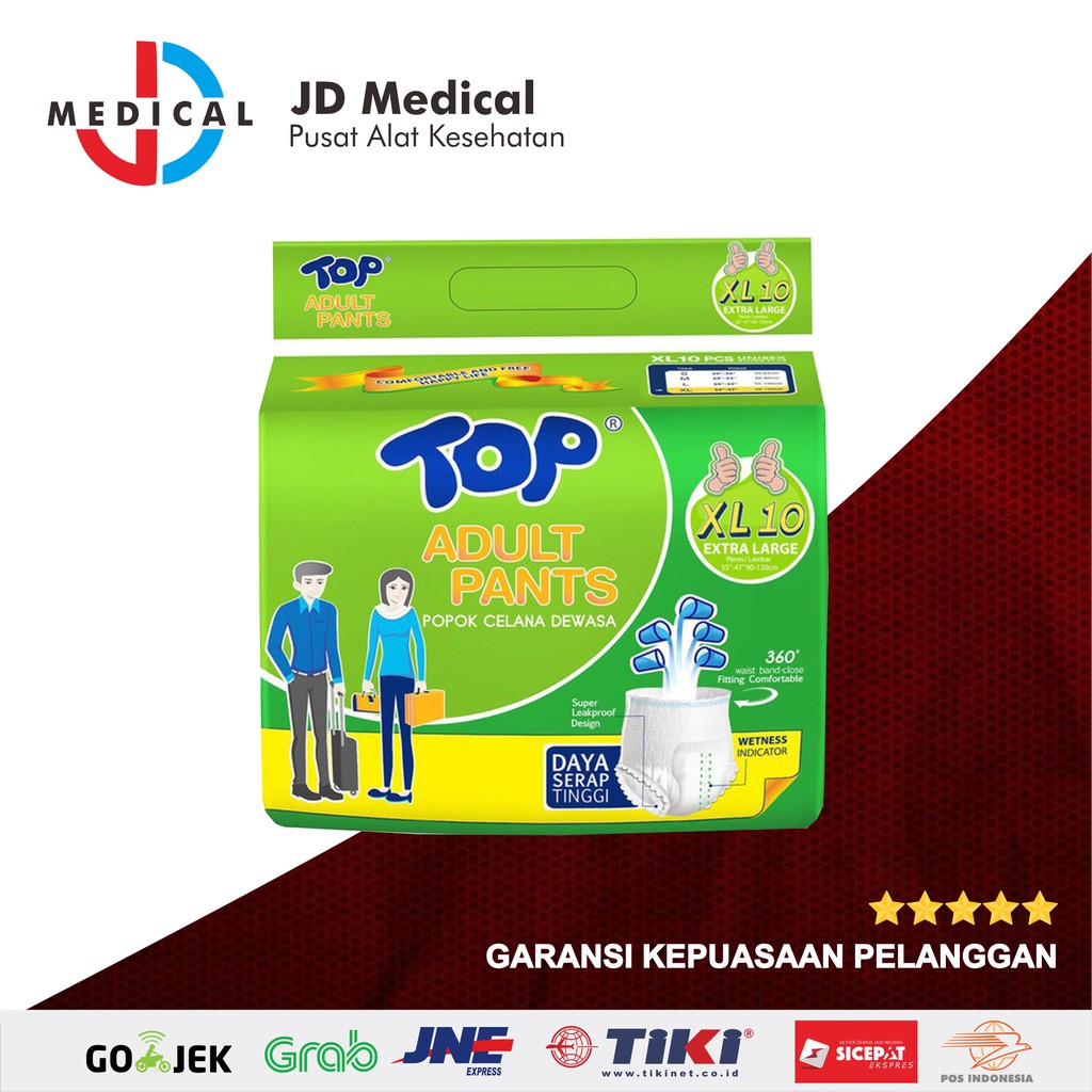 PAMPERS DEWASA CELANA TOP M L XL ISI 10