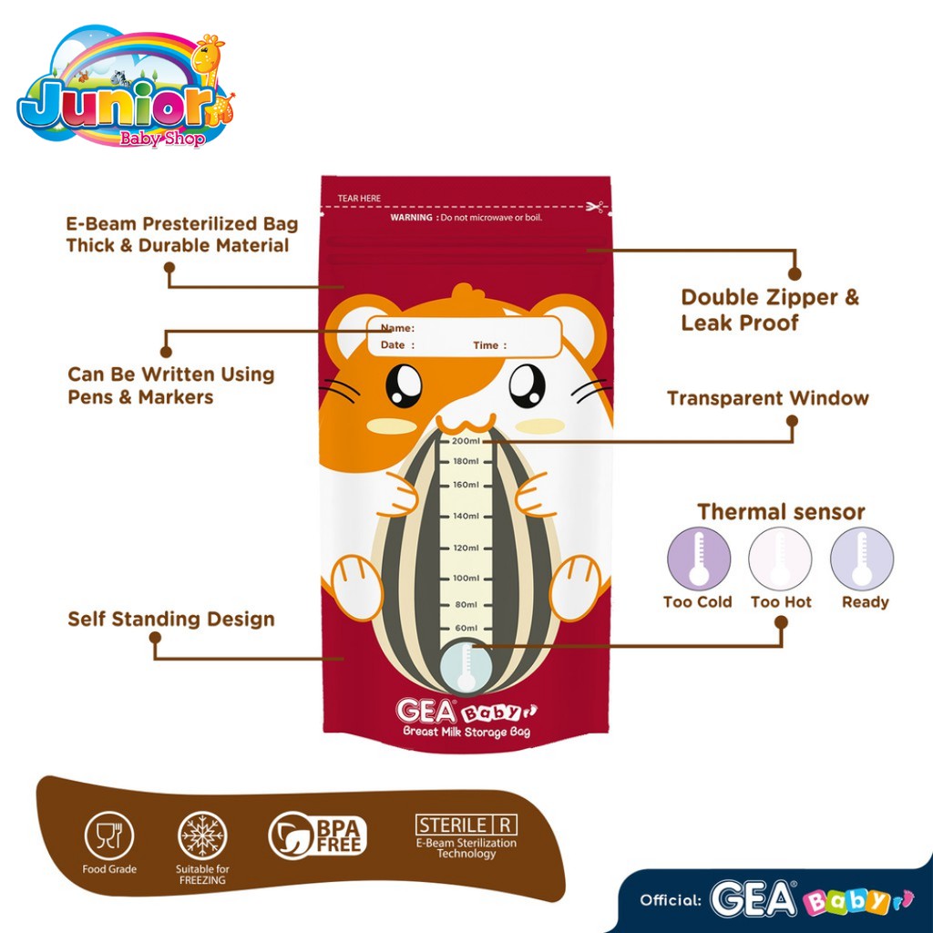 GEA Baby Breast Milk Storage Bag 200ml