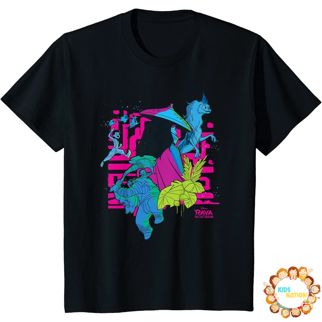 Baju anak Disney Raya and the Last Dragon Character Collage T-Shirt