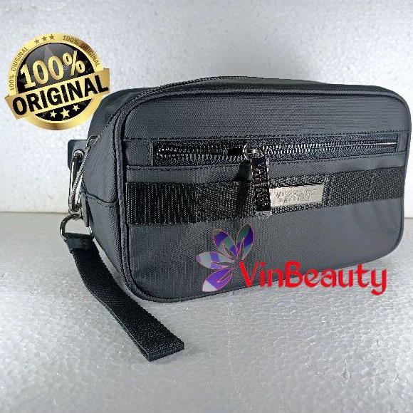 ORIGINAL POUCH VSC MAN BLACK / DOMPET JINJING MAN VSC HITAM LABEL LOGO