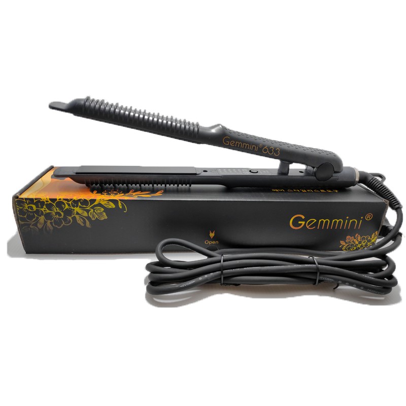 Catok 2in1 Gemmini 633 Tourmaline Black curly lurus Catokan Pelurus Pengeriting rambut 2 in 1 gemini