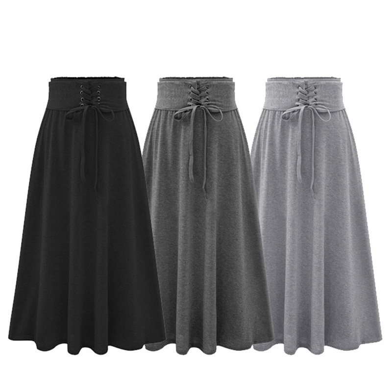 high waist long skirt