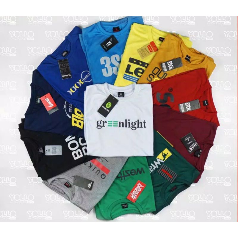 (6 baju) Paket Usaha Kaos Distro Pria /Pakaian Distro Unisex