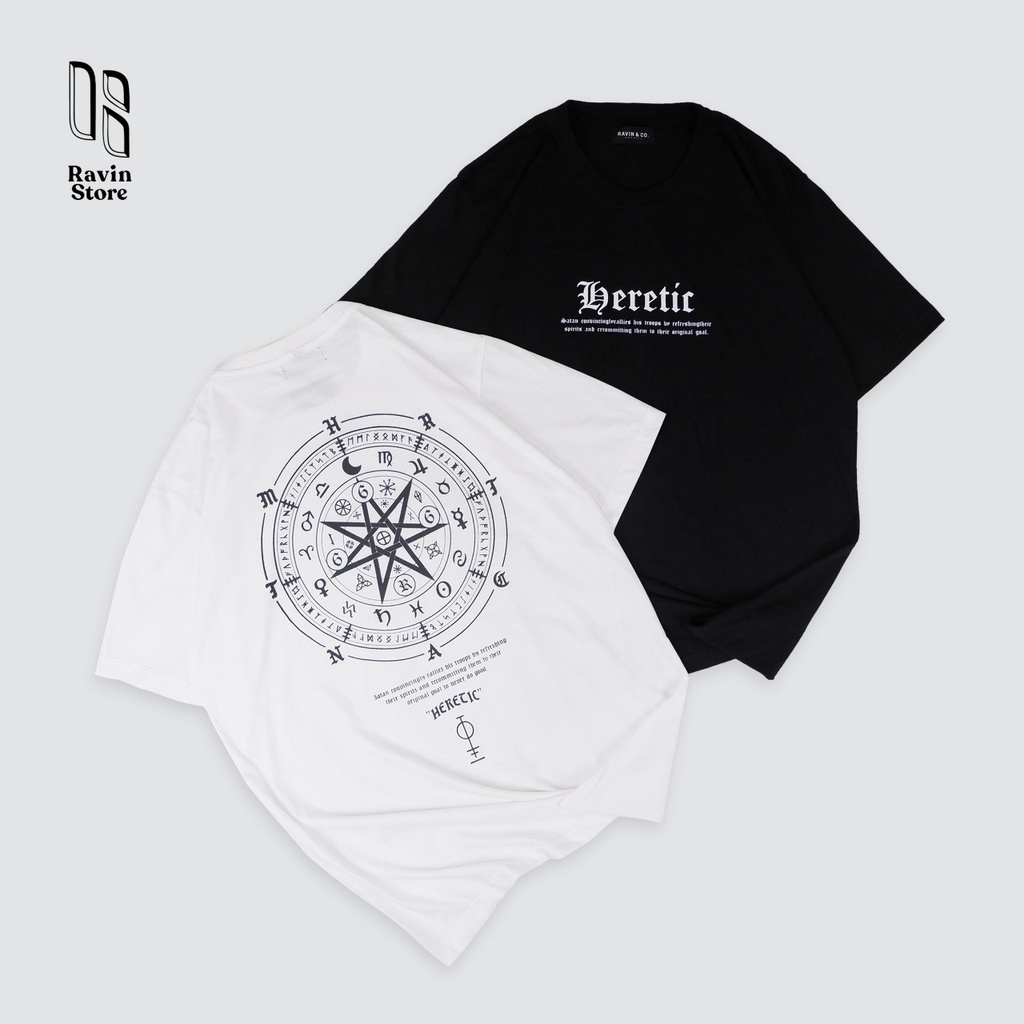 Kaos Reguler motif Mandala Heretic /distro cewek dan cowok