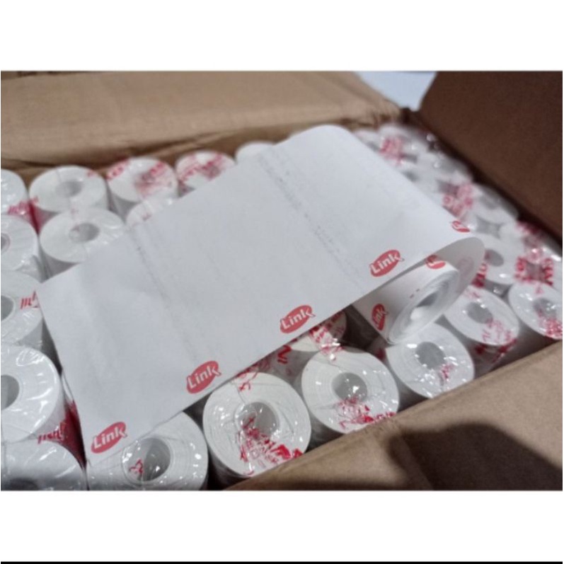 

Kertas thermal edc logo Link ukuran 58x30mm paket 1 dust isi 100roll /100 pcs