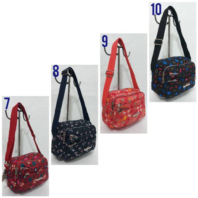 TAS 100% ORIGINAL - TAS SELEMPANG WANITA KIPLING MOTIF KP106 5ruang