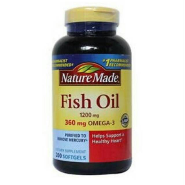 Nature Made Fish Oil 1200 mg ,360 mg OMEGA 3, 200 Softgels