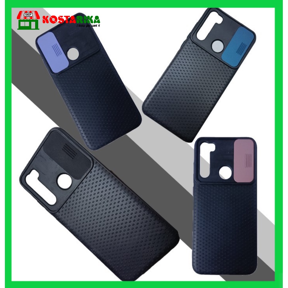 Softcase Casing Silikon Mi Note 8 Dengan Penutup Slide kamera Warna Cantik