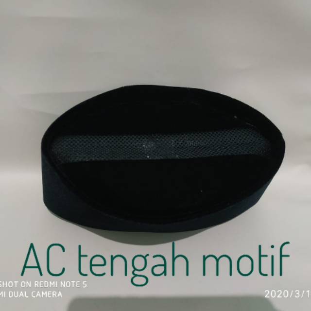 Songkok peci kang santri hitam nasional motif AC tengah