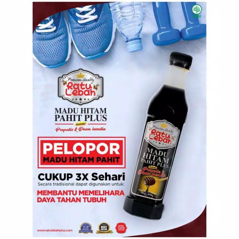 Madu Hitam Pahit Ratu Lebah Plus Propolis ORIGINAL