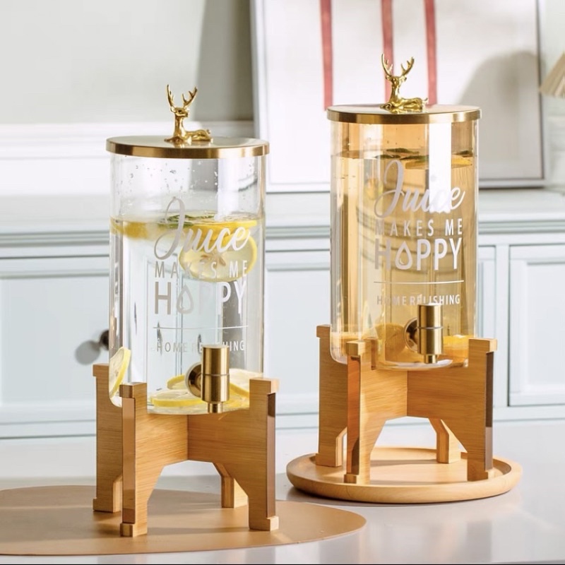 jar wadah air juice dispenser kaca open house pesta toples minuman import kran stainless