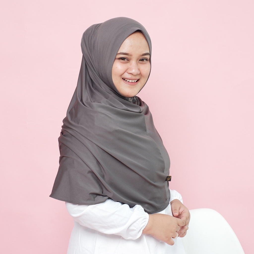 Koyu Hijab Bergo Jersey Premium Auliya Instan Panjang